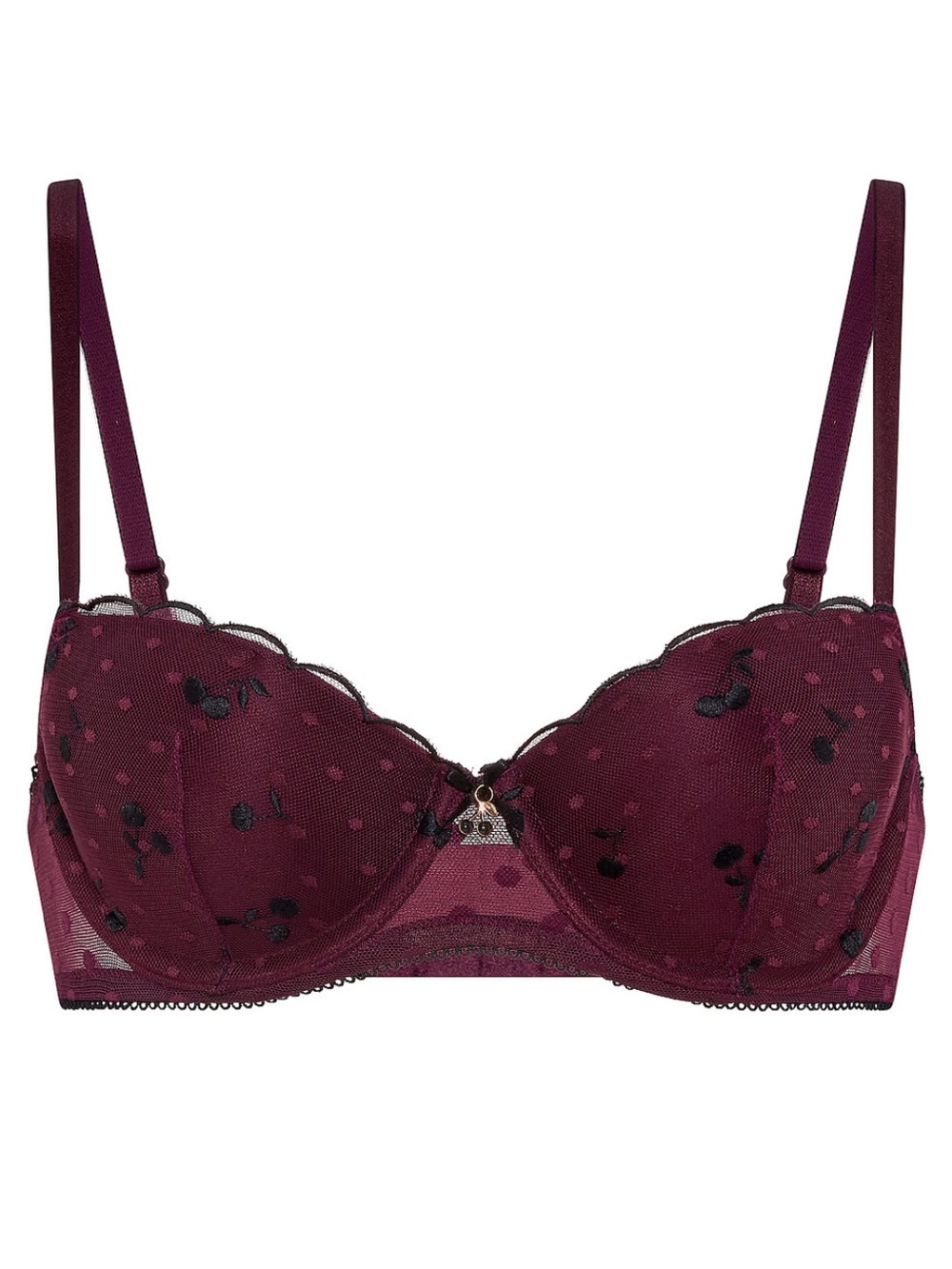 PINK by Victoria’s Secret Balconette Bra Cherry Cherie Embroidery in Wild Rose